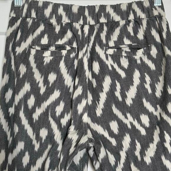 J. Crew Joggers Womens Size 0 Ikat Gray Cropped Seaside Pants - Picture 7 of 12